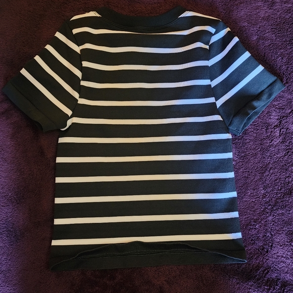 Happily Grey  Black and White  stripped top size Medium / large - Picture 3 of 3